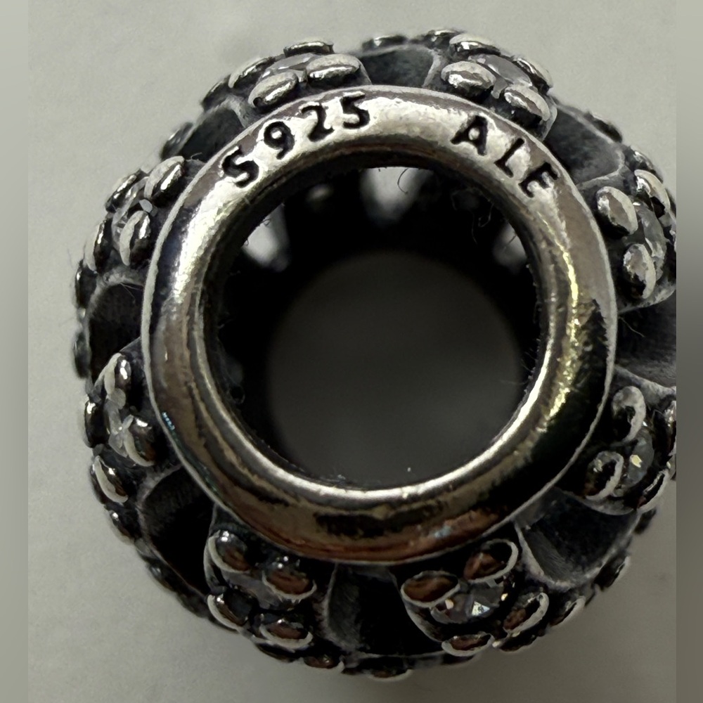 Pandora Openwork Swirl Pavé CZ Charm Sterling ALE S925 - Picture 4 of 8